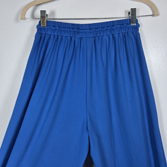 NEW Daisy Street Blue Split Hem Wide Leg Pull On Track Pants XS 90s Y2K Style - Picture 11 of 14